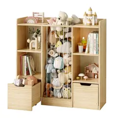 DIBA MUEBLES - Organizador de Juguetes Infantil Montessori con Contenedor de Peluches Blanco Damira DIBA Muebles