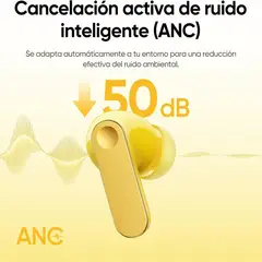 REALME - Realme Buds T500 Pro (ANC) Batería de 56 h, Traducción AI, Controles táctiles,IP55, Negro