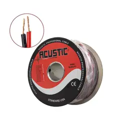 GENERICO - Cable Mellizo 12 PAudio Cristal 100Mt RojoNegro AC-2X12 ACUSTIC