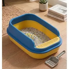 GENERICO - Arenero para Gatos con pala Azul y Amarillo