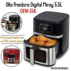 MIRAY - Freidora De Aire Digital Miray de 5.5 LT - OFM-114