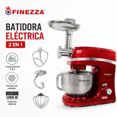 FINEZZA - BATIDORA ORBITAL FINEZZA 2000W 5.5 L CON MOLEDOR DE CARNE