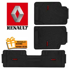 GENERICO - Piso De Jebe PVC Universal 3 Piezas Auto Camioneta Renault