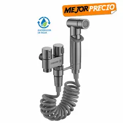 DURAGRIF - LLAVE DE DUCHA BIDET DOBLE PREMIUM GRIS SATINADO
