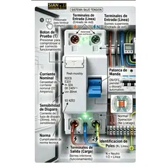 GENERICO - INTERRUPTOR DIFERENCIAL MONOFASICO 2X25AMP 30mA