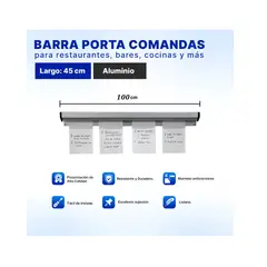 PREMIUM - PORTA COMANDA 100 CM SOPORTE PARA TICKETS PORTACOMANDA