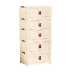 GENERICO - Organizador multiusos de 5 pisos color blanco de 182 cm