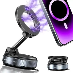 GENERICO - Soporte Magnético 360° SUPER para Celular con Ventosa Potente  Auto Escritorio Vidrio