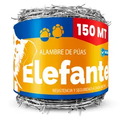ACEROS KAMALY - ALAMBRE DE PÚAS GALVANIZADO PESADO 14x14 - 150MT ELEFANTE - ACEROS KAMALY