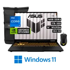 ASUS - ASUS TUF F16 - Intel Core I7 14650HX RAM 16GB 1TB SSD NVIDIA RTX 5060 8GB 16″ WUXGA 144HZ W11