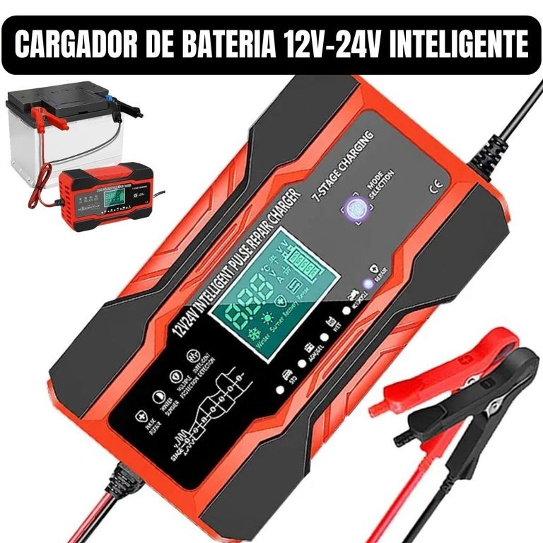 CARGADOR DE BATERIA DE 12V Y 24 VOLTIOS 10A Y 5 AMPERIOS