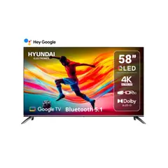 HYUNDAI - Televisor HYUNDAI QLED 58"  UHD 4K con Google TV HYLED5813QG
