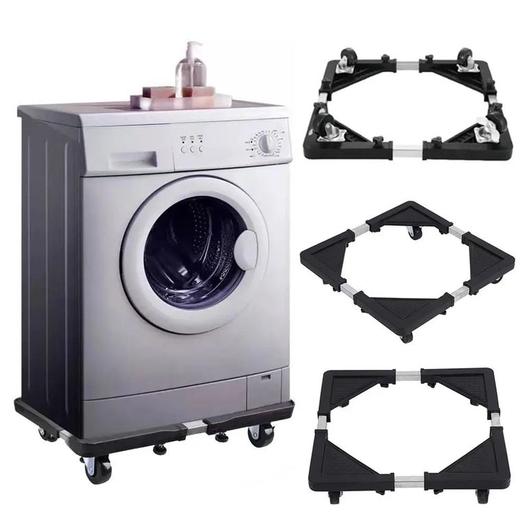 Base Móvil Ajustable para Lavadora y Refrigeradora Soporte Universal con Ruedas
