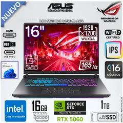 ASUS - Laptop Gamer ASUS ROG STRIX G16 G615JMR-AS74 GAMING Core™ i7-14650HX 1TB SSD 16GB 16