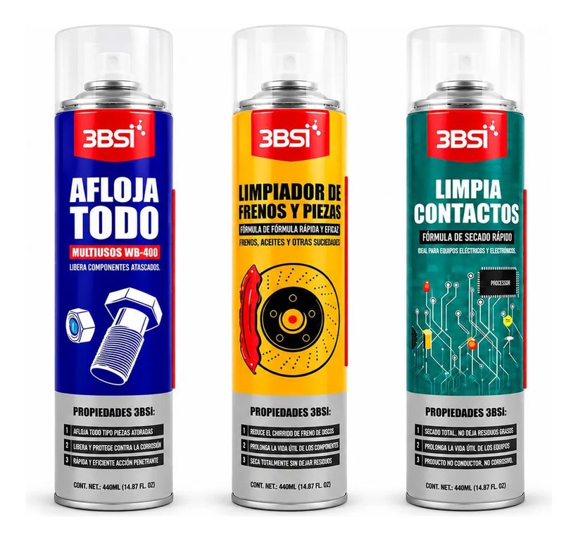Pack Limpiador Automotriz 3bsi 440ml