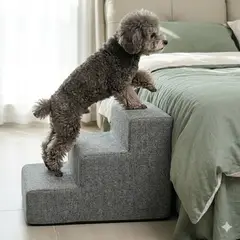 GENERICO - Escalera para Perros 3 Pasos de tela y Espuma