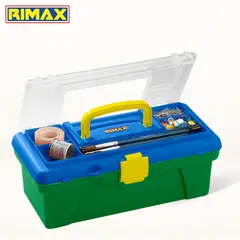 RIMAX - Caja de Herramienta 12 Tapa Organizadora Verde y Azul Aventura Rimax.