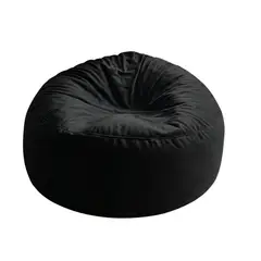 PUFF LIMA - Puff Marshmallow Grande negro tela Pufflima