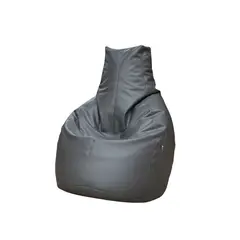 PUFF LIMA - Puff Pera Grande Ultracuero Gris Pufflima