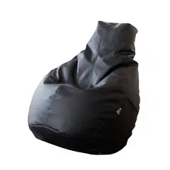 PUFF LIMA - Puff Pera Mediana Ultracuero Negro Pufflima