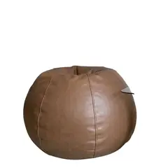 PUFF LIMA - Puff Burbuja Grande ultracuero Capuccino Pufflima
