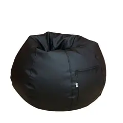 PUFF LIMA - Puff Burbuja Mediana ultracuero Negro Pufflima