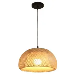 GENERICO - Lámpara colgante bambú marron luz  decorativo