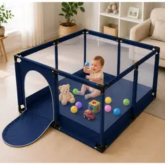 GENERICO - Corral Jaula Infantil 126x126 cm Iron PP Moderna Amplia Seguridad Juegos Bebes Hogar AJ351907