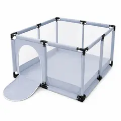 GENERICO - Corral Jaula Infantil 126x126 cm Iron PP Moderna Amplia Seguridad Juegos Bebes Hogar AJ351907