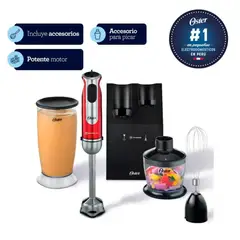 OSTER - Batidora de Inmersión Oster FPSTHB2801-051 Roja 800W Multifuncional