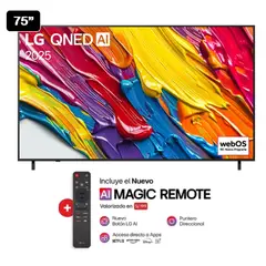 LG - TELEVISOR QNED 4K 75 75QNED82ASG CON THINQ AI LG