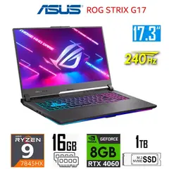 ASUS - ASUS ROG STRIX G17-G713PV-WSP4 AMD RYZEN 9 7845HX 16GB 1TB SSD 17.3 WUXGA 8GB RTX 4060 NWIN 11