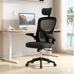 GENERICO - Silla Ergonómica Para Oficina Escritorio Con Reposacabezas Soporte Lumbar Ajustable Giratoria