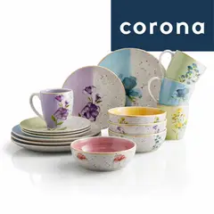 CORONA - Vajilla Corona Armonía 16 Piezas Floral Multicolor