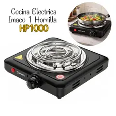 Imaco - Cocina Eléctrica de mesa 1hornilla HP1000 Negro