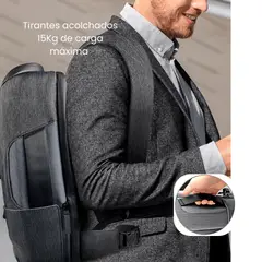 KLIP XTREME - Mochila Porta Laptop Klip Xtreme Crucero KNB-901 Acolchado para Viaje y con Puerto USB