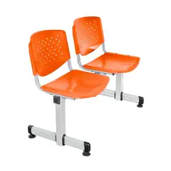 ALTHEA CONFORT - Banqueta De Espera Prisma Ve Naranja 2 Asientos Eg Althea Confort