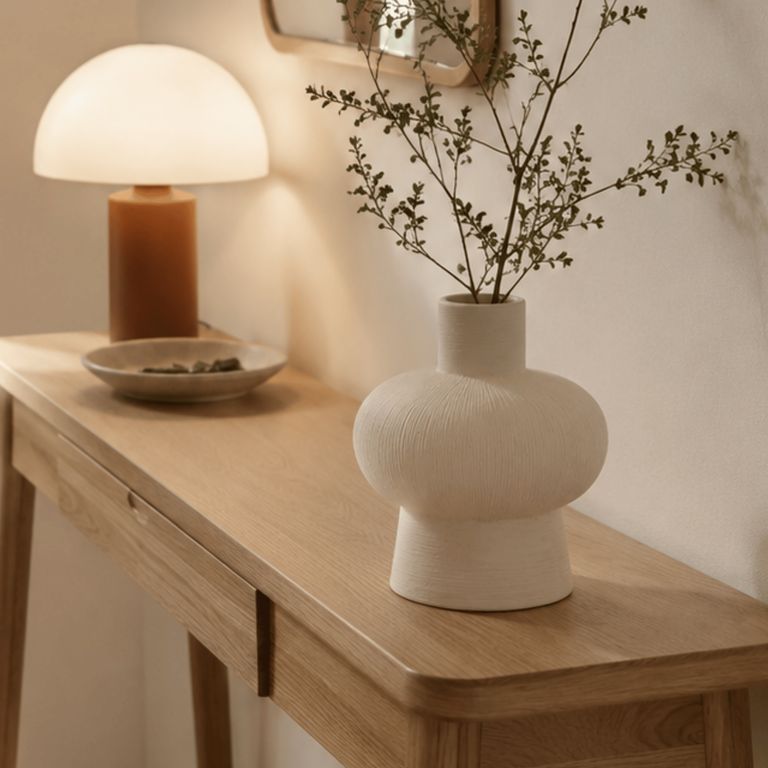 Jarrón de cerámica blanco 16 cm - Equator S