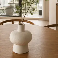 LAR DANIELSEN - Jarrón de cerámica blanco 20 cm - Equator L