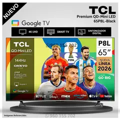 TCL - Televisor TCL 65´´ Premium QD-Mini LED Google TV 65P8L Modelo NUEVO