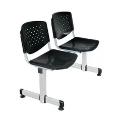 ALTHEA CONFORT - Banqueta De Espera Prisma Ve Negro 2 Asientos Eg Althea Confort