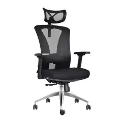 ALTHEA CONFORT - Silla Ergonómica Versalles Presidente Brazos 3D Aluminio Negro Althea Confort