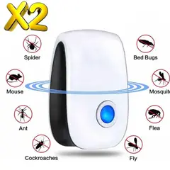 OEM - Pack x2 Ahuyentador De Roedores Insectos Ultrasónico Para Interiores Casa