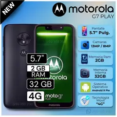 MOTOROLA - Celular Motorola G7 Play  5.7"  Pulg. 2GB RAM 32GB Android 9 Pie - Negro