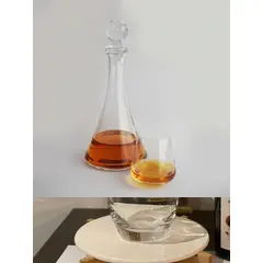 BOHEMIA CRYSTAL - Hand Made Bottle Decanter Angle 1000 ml Bohemia Cristal