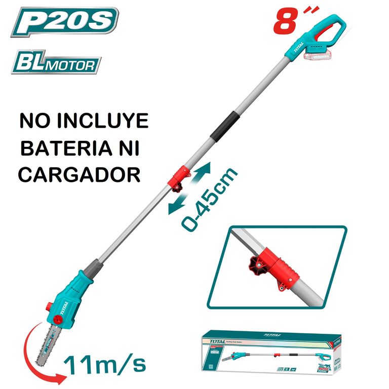 DESMALEZADOR PARA RAMAS ALTAS 8 PULGADAS 20V CABEZAL -TPSLI2028