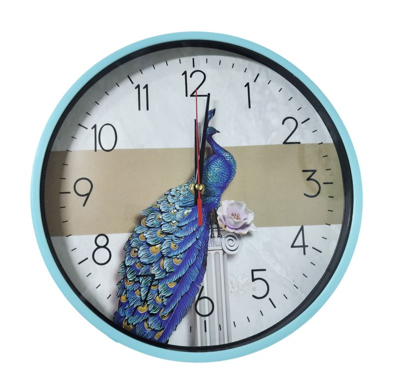 Reloj de pared de 27cm a pila AA - CELESTE