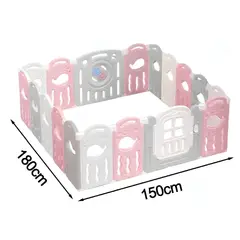 GENERICO - CORRAL DE JUEGOS INFANTIL CON PUERTA DE SEGURIDAD XL   1.50x1.80
