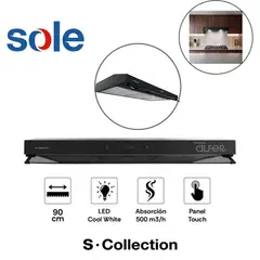 Sole - Campana Extractora de 90cm Slim Black Touch Free S-Collection