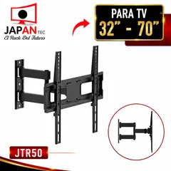 JAPANTEC EL RACK DEL FUTURO - Soporte TV Articulado Doble Brazo 37 a 70 Pulgadas Acero Reforzado JTR50